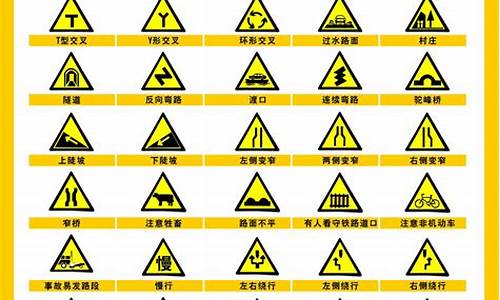 交通警示牌标志大全